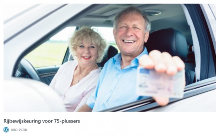 Rijbewijskeuring voor 75-plussers – Welkom op de pagina van KBO